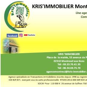 KRIS IMMOBILIER Agence Immobilière - MONTREUIL AUX LIONS