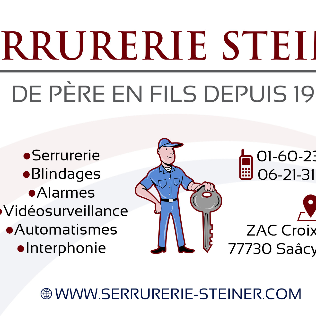 Carte de visite de Serrurerie Steiner